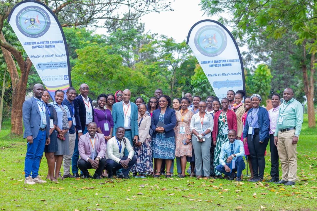 Trainers and Trainees joined by Dr Juliet Nakku ,cuurent Executive Director (Center) and Dr  David Basangwa (former Executive Director) second on her right