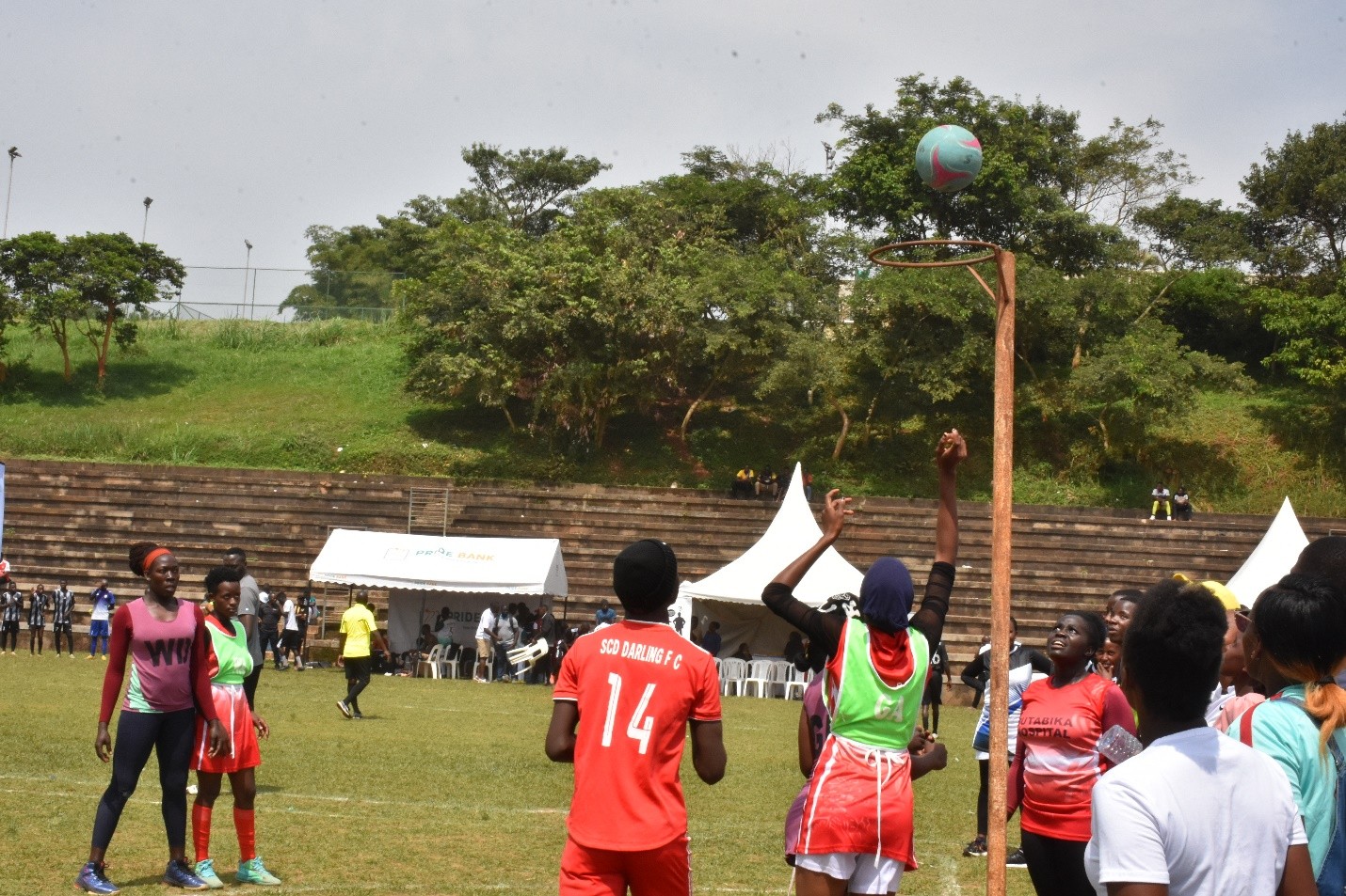Butabika Netball team playing with Darling Uganda
