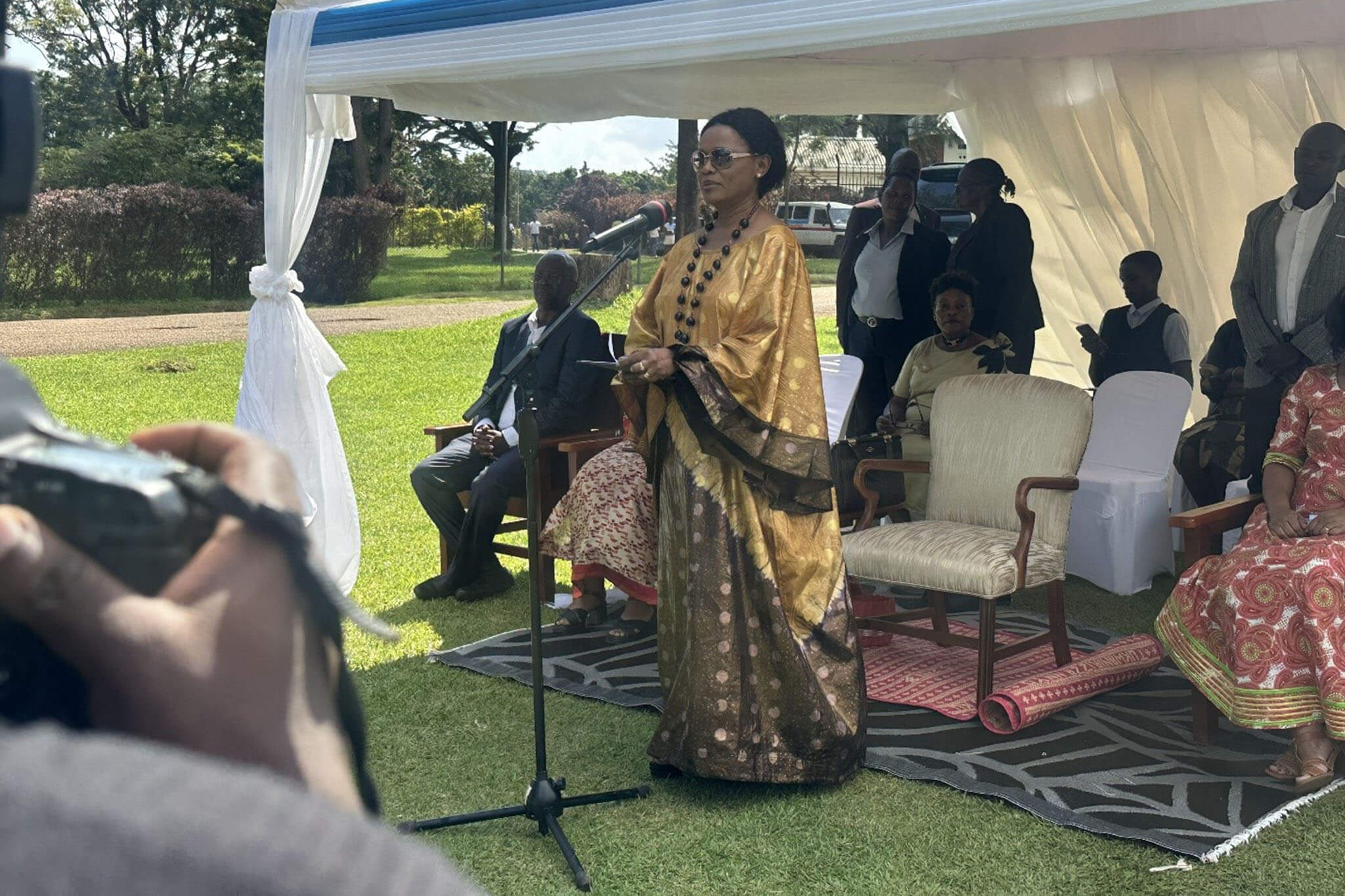 Her Royal Highness the Nnabagereka (Queen) of Buganda, Sylvia Nagginda Luswata giving out her remarks during her visit to Butabika National Referral Mental Hospital.